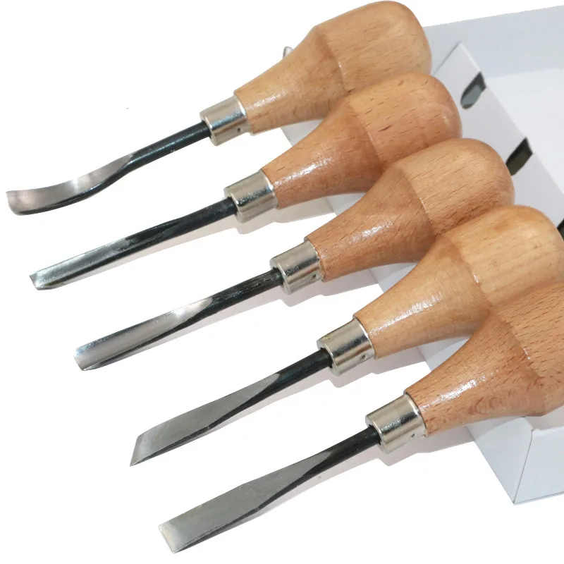 

5pcs/lot woodcut knife butt/corner/skew/round/Arc machete chisel Woodworking carving for Wood crafts Prints graver