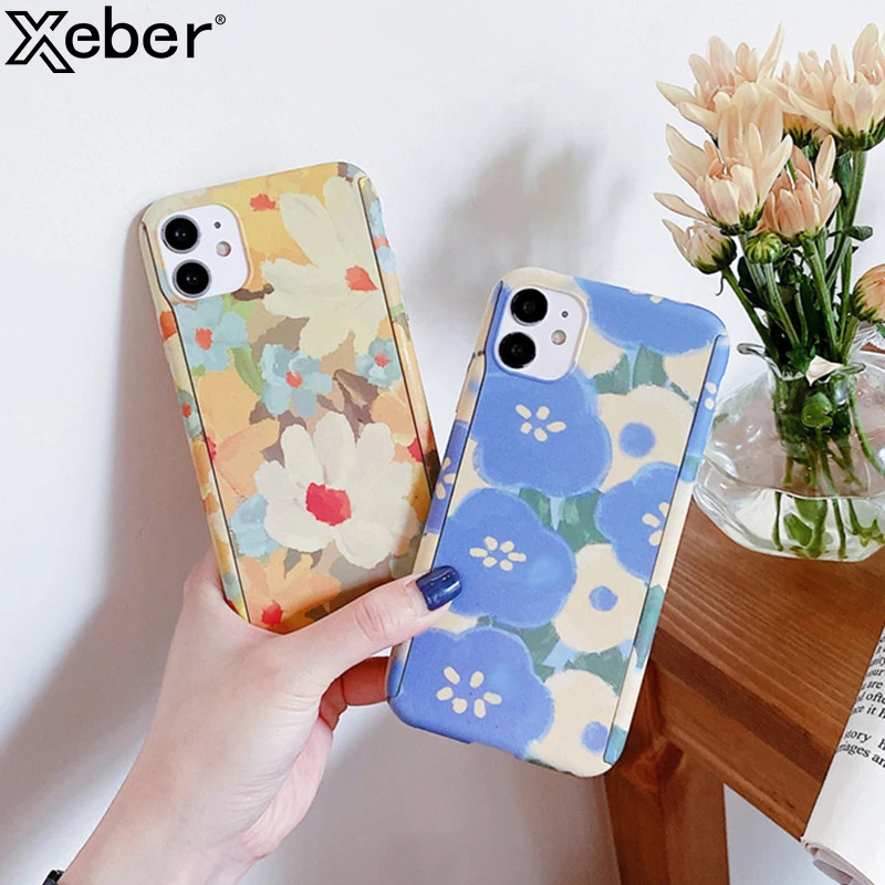 Модные платья с цветочками 360 полная защита корпуса чехол для мобильного