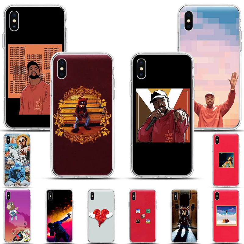 Мягкий прозрачный силиконовый чехол для телефона Kanye Omari West Rap Mode iPhone 12 11 Pro X XR XS Max 7