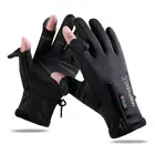 Ветрозащитные велосипедные перчатки без пальцев для сенсорного экрана, велосипедные перчатки для езды на горном велосипеде, теплые мотоциклетные осенне-зимние велосипедные перчатки