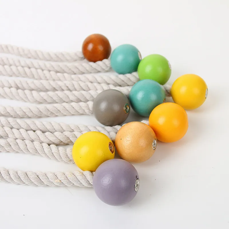 2020 простая просторная хлопковая нить деревянные бусины магнитная занавеска