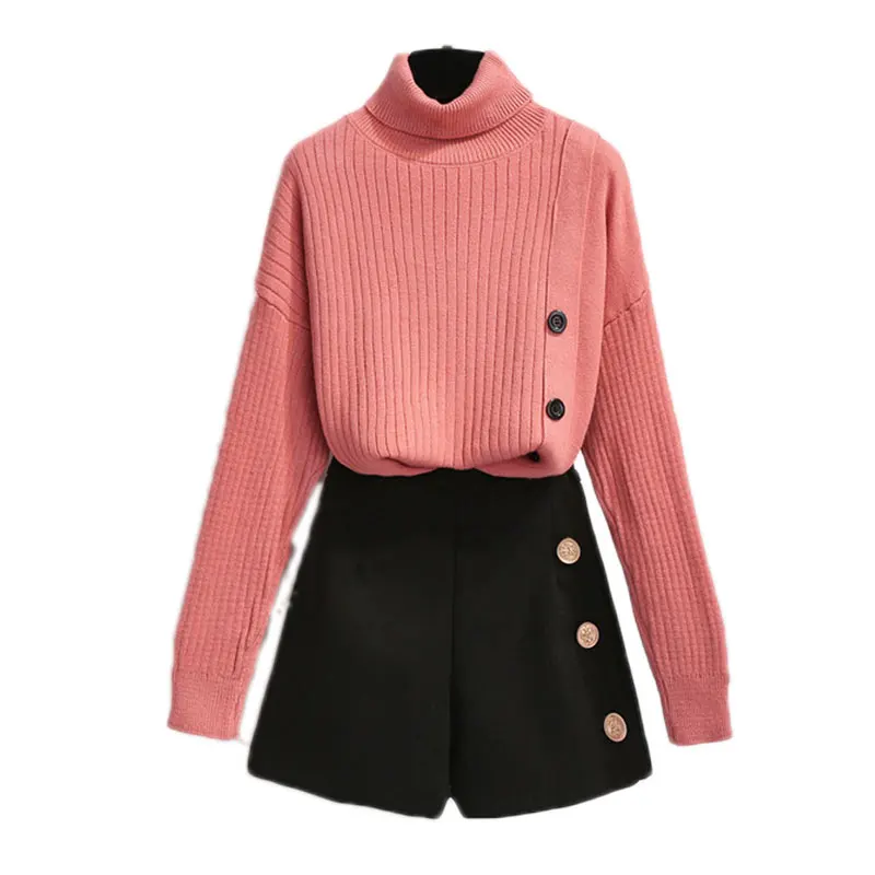 Новая зимняя одежда модный свитер с высоким воротником в Корейском стиле