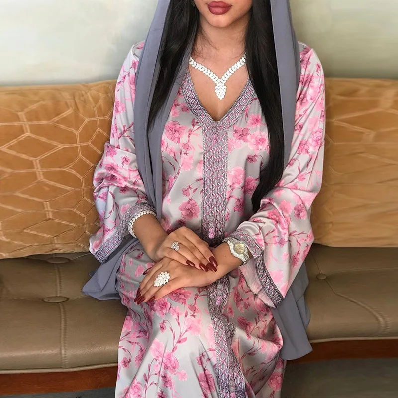 Кафтан Абаи Дубайский мусульманский хиджаб Maxi платье Ислам турецкие платья Абаи s для женское платье Vestidos, Djellaba халат Musulman Femme