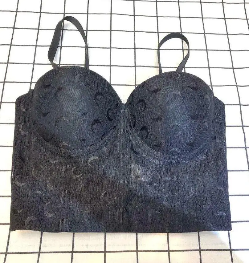 

Fashion Moon jacquard Wrap Bra Chest Crop Top Women 2020 Female Elegant casual Back Buckle Crop Tops p1810