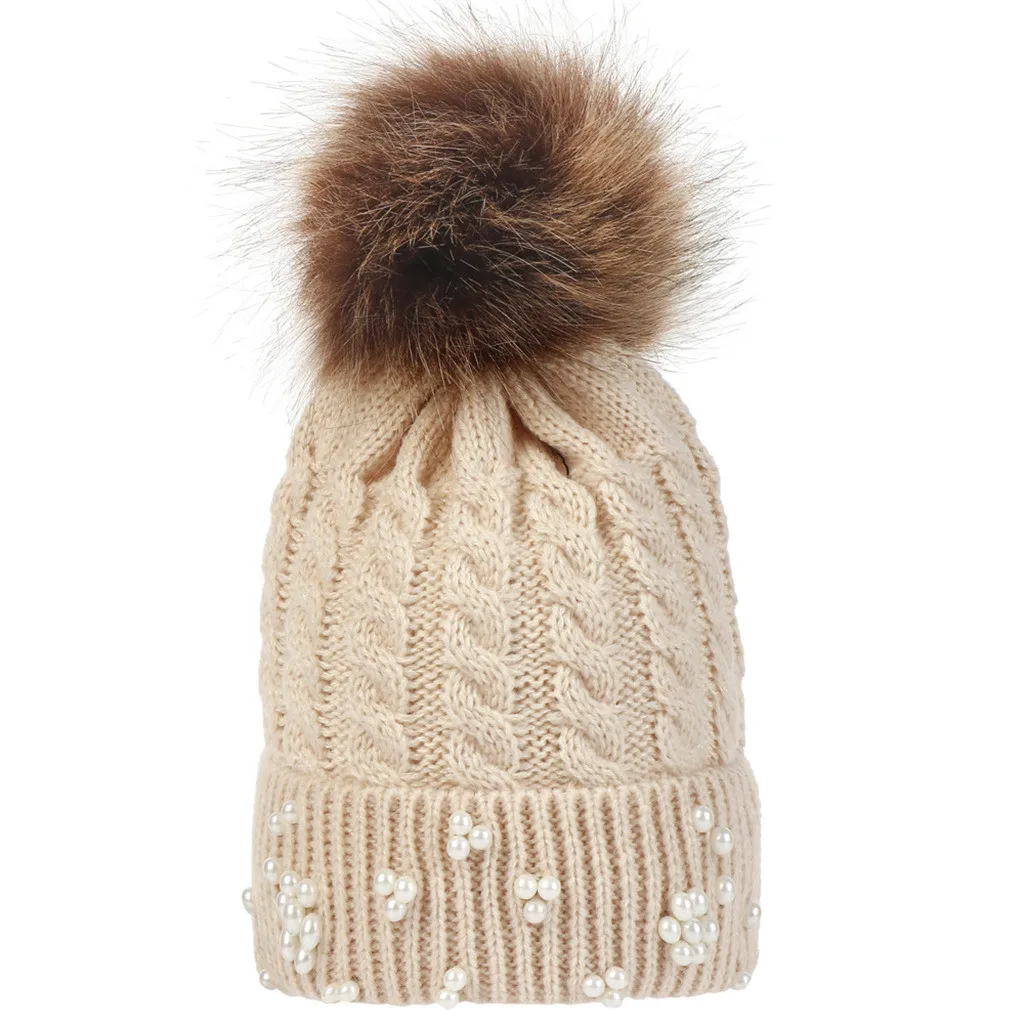 Детские мешковатые теплые вязаные крючком зимние шерстяные лыжные шапочки с