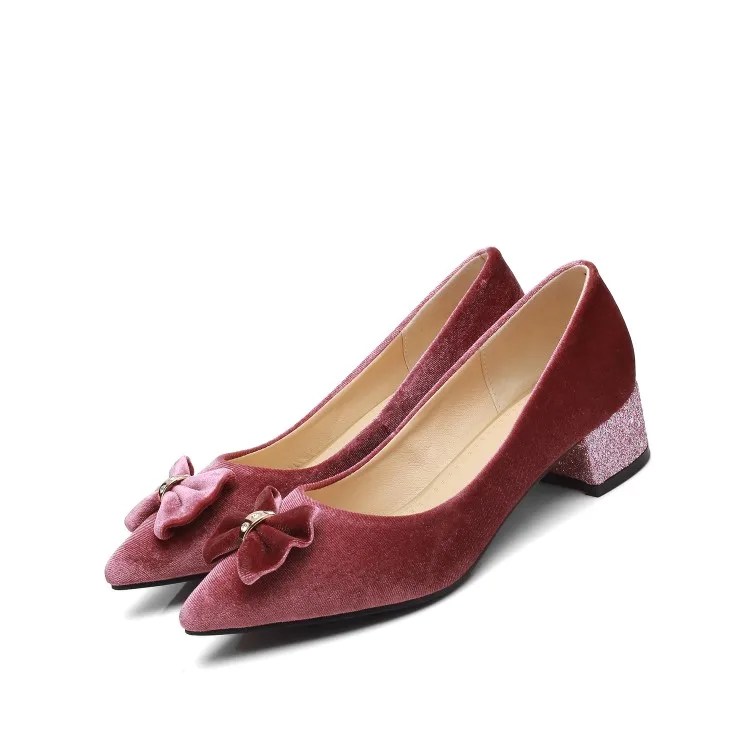 Женские туфли на высоком каблуке туфли-лодочки Модные тонкие с узлом-бабочкой и