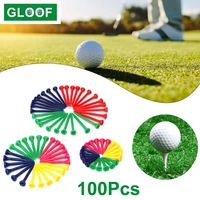 100pcs10set plastic golf training tees with count scale white club driving range hitting trainer ball nails golfer accessories