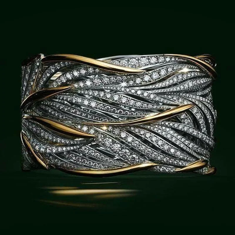 

New 925 Ring Inlaid Crystal Zircon Ring For Woman Charm Jewelry Gift