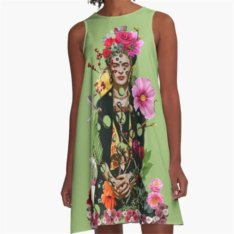 

Fashion Women summer dresse color I see you Printed A-Line Boho Dress for women harajuku Sexy ladies mini short beach dress