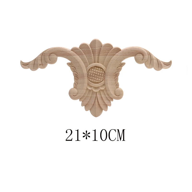 Wood Carving Long Applique Wholesale Door Cabinet Decoration Flower European Home Patch Onlay | Дом и сад