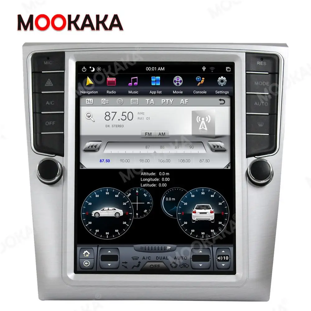 4 + 64 Гб вертикальный экран Тесла для VW Passat Magotan CC 2007 2008-2015 Android 9 0 Автомобильный
