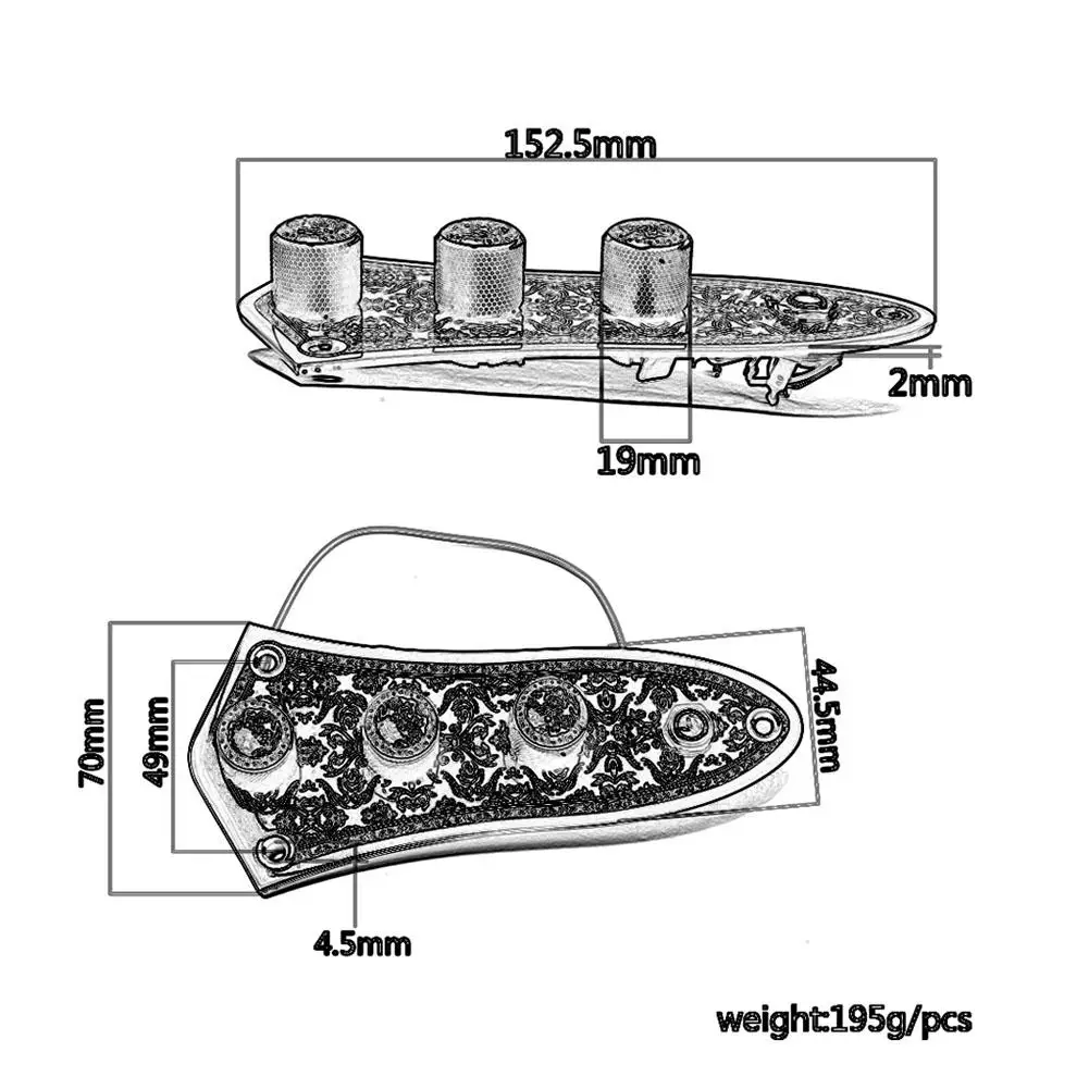 

Iron Wired Control Plate Wiring Kit Replacement Guitar Control Plates for JB Bass Guitar Part