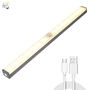 Светодиодный датчик ночник беспроводной затемнение USB свет шкафа Спальня гостиная коридор датчик движения настенный светильник