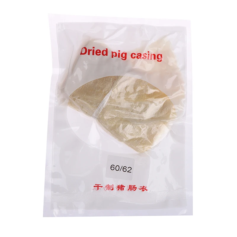 

8 Meters X 60/62MM Dry Collagen Sausage Casing Tube Meat Sausages Casing For Sausage Maker