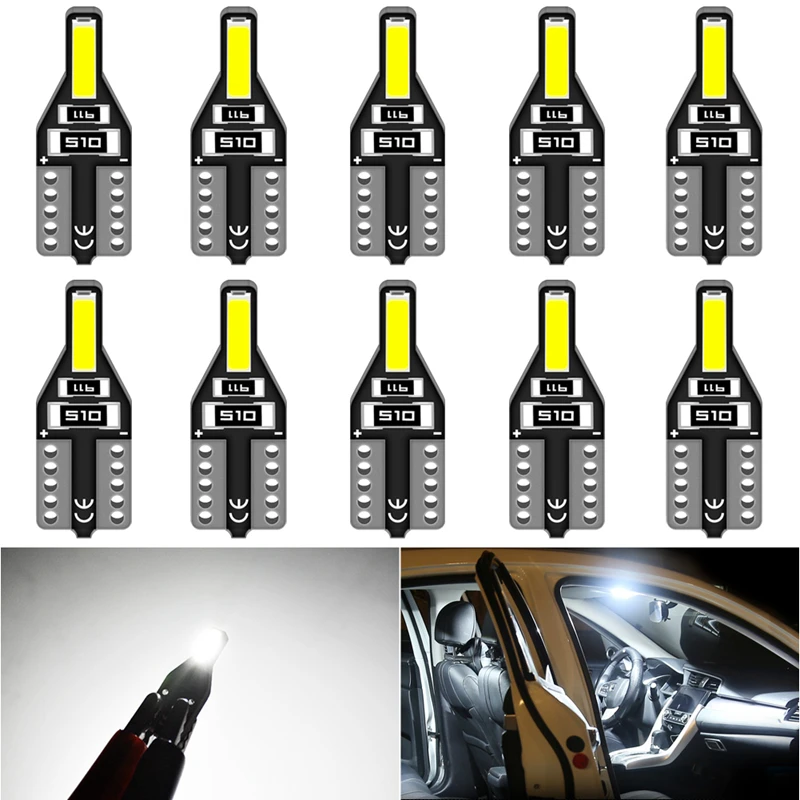 

10pcs T10 W5W Led Bulb 168 194 Car Interior Bulb Reading Lights For Renault Duster Megane 2 Subaru Forester Legacy Kia KX5 K5 K2
