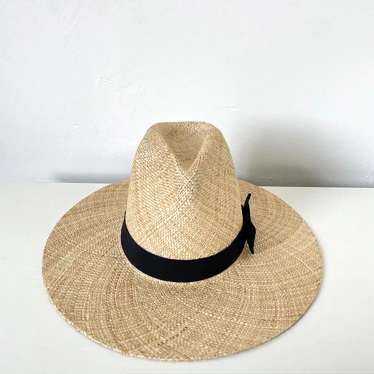 

202104-junxian-5071 новые летние женские туфли-лодочки; Сделанные вручную натуральные сокровище травы, высокий задник, однотонный цвет; Повседневная Женская Шляпа Fedora женская панама джазовая, шляпа