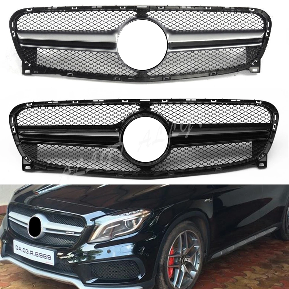 Передняя гоночная Заготовка решетка бампера верхняя лицевая сторона грили для Mercedes Benz GLA Class X156 2014 2015