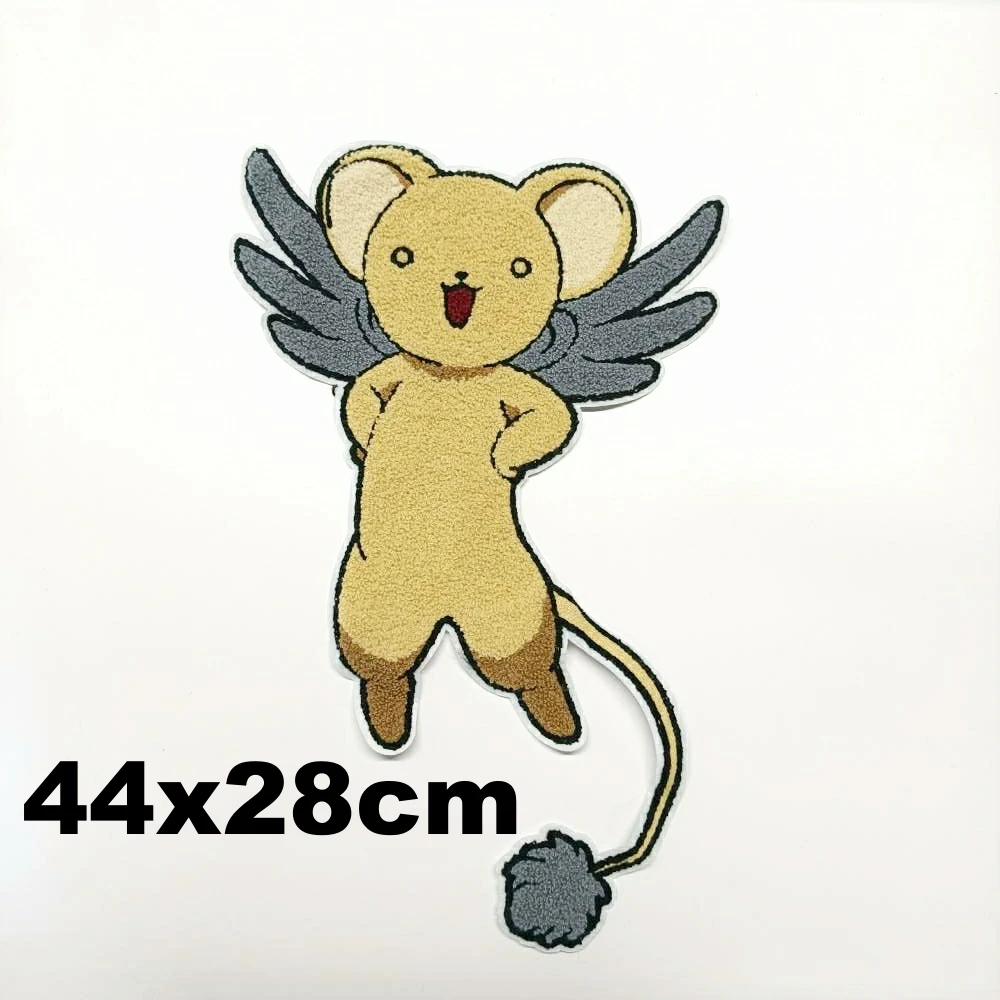 

large embroidery big flying mouse wings feather animal cartoon patches for bag badges applique clothing DE-3246