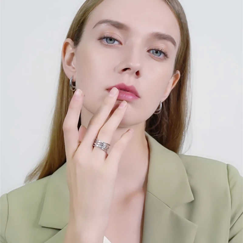 Женское кольцо для помолвки Anillos Mujer простое из стерлингового серебра 925 пробы с