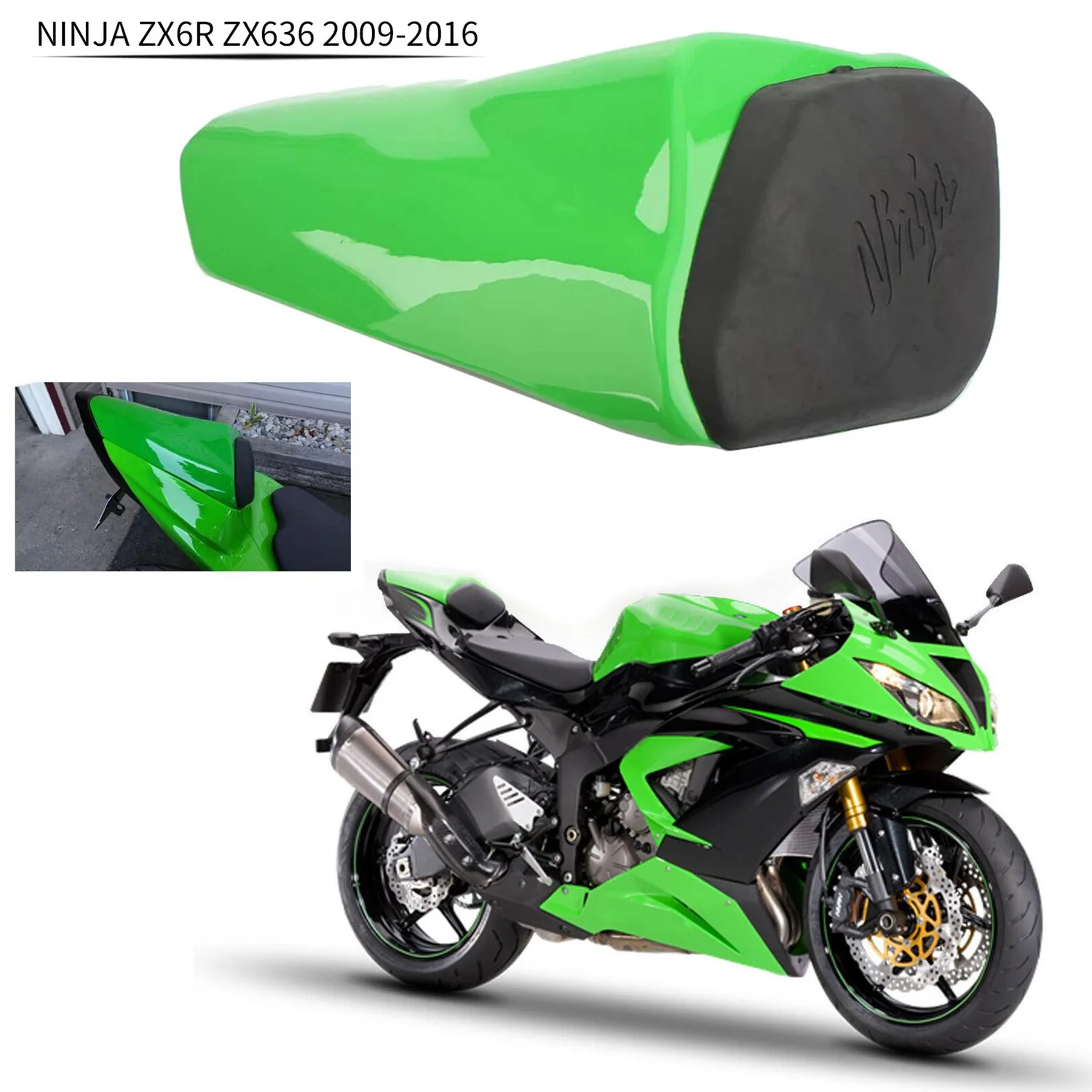 

Мотоциклетный задний пассажирский заднее сиденье клобук обтекатель Крышка для Kawasaki NINJA ZX6R ZX636 2009-2016