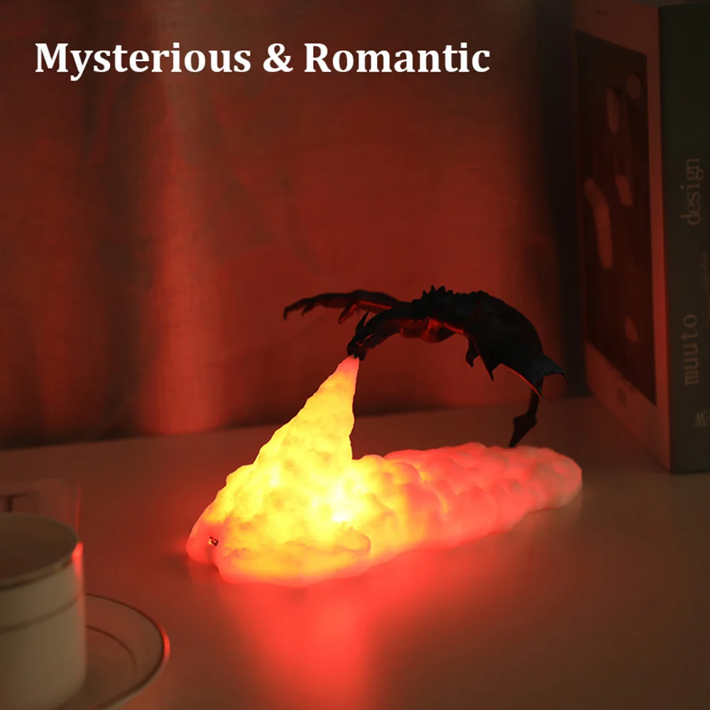 

3D печатных светодиодный ночной Светильник из мультфильма Dragon настольная декоративная лампа для дома, модель динозавра SeriesLamps игрушки подар...