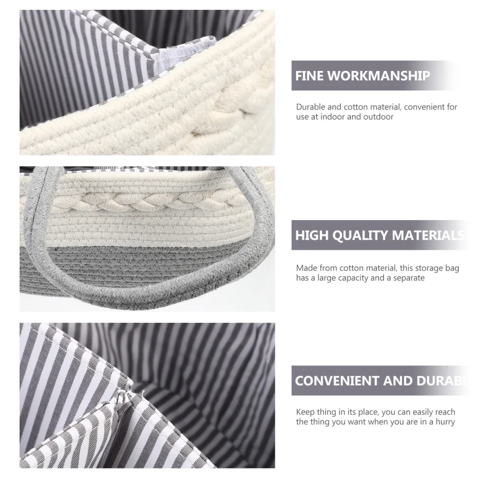 

Baby Diaper Organizer Cotton Diaper Basket Portable Nappy Bag Organizer