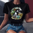 Женская футболка в стиле Харадзюку, с принтом