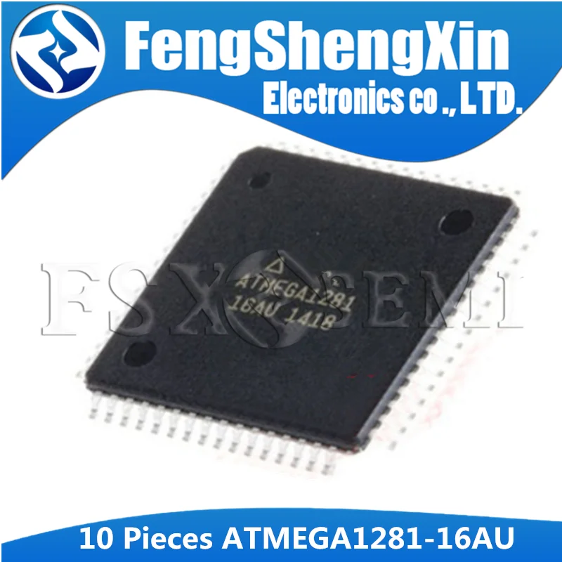 

5pcs/lot ATMEGA1281-16AU ATMEGA1281 TQFP-64 8-bit Microcontroller with 64K/128K/256K Bytes In-System Programmable Flash