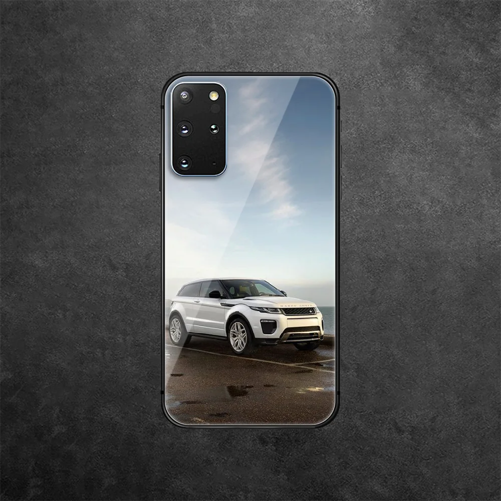 

LandRover Luxury Car Tempered Glass Phone Case Cover For Samsung Galaxy Note S 8 9 10 20 21 E Plus Ultra M 31 51 FE Trend Back