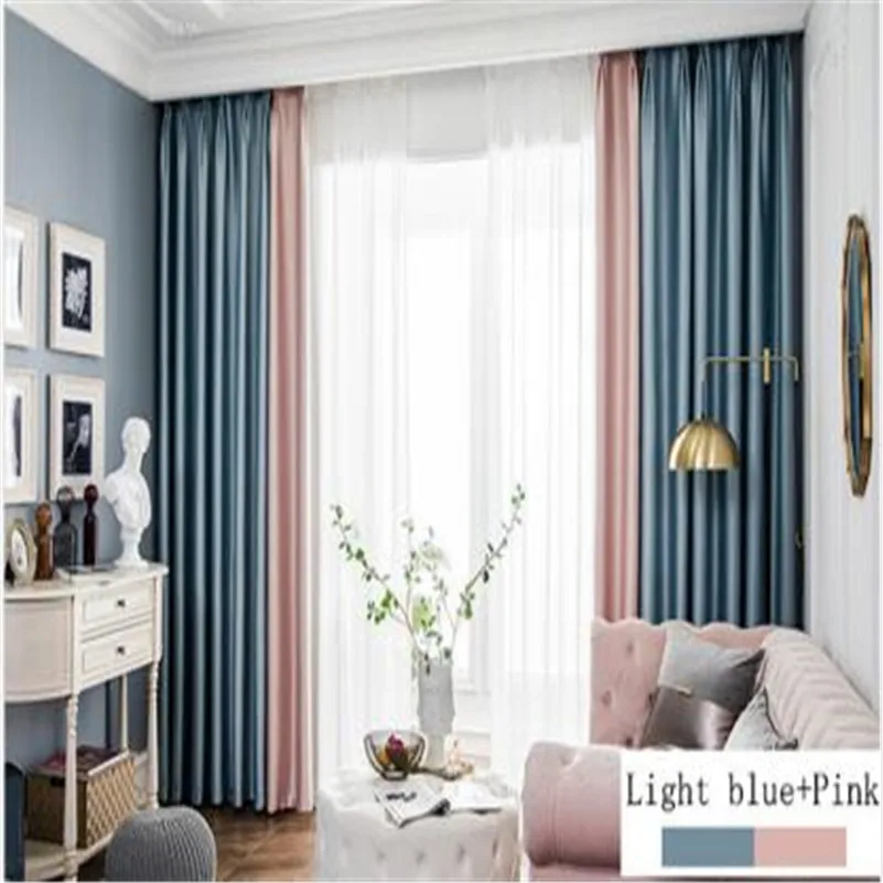 Занавески из плотного шелка и хлопка простые современные занавески с