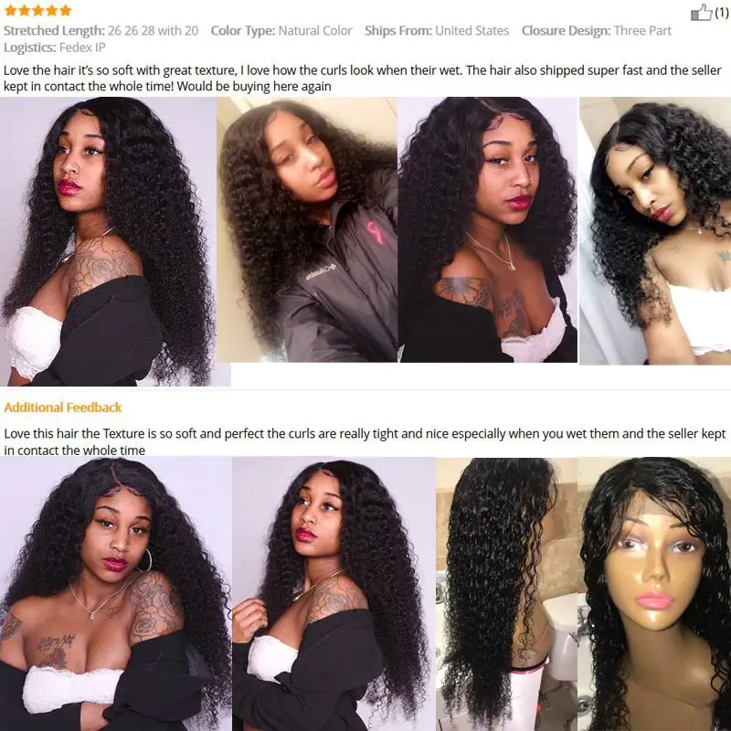 Meetu курчавые пучки с закрытием бразильские волос плетение не-Remy 3 шт человеческие