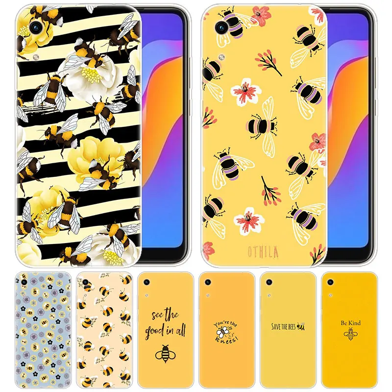 Роскошный мягкий силиконовый чехол милый с Пчелой для Huawei Honor 9X 8A 7A 20 Pro 7X 8X 7S 8S 8 9 10