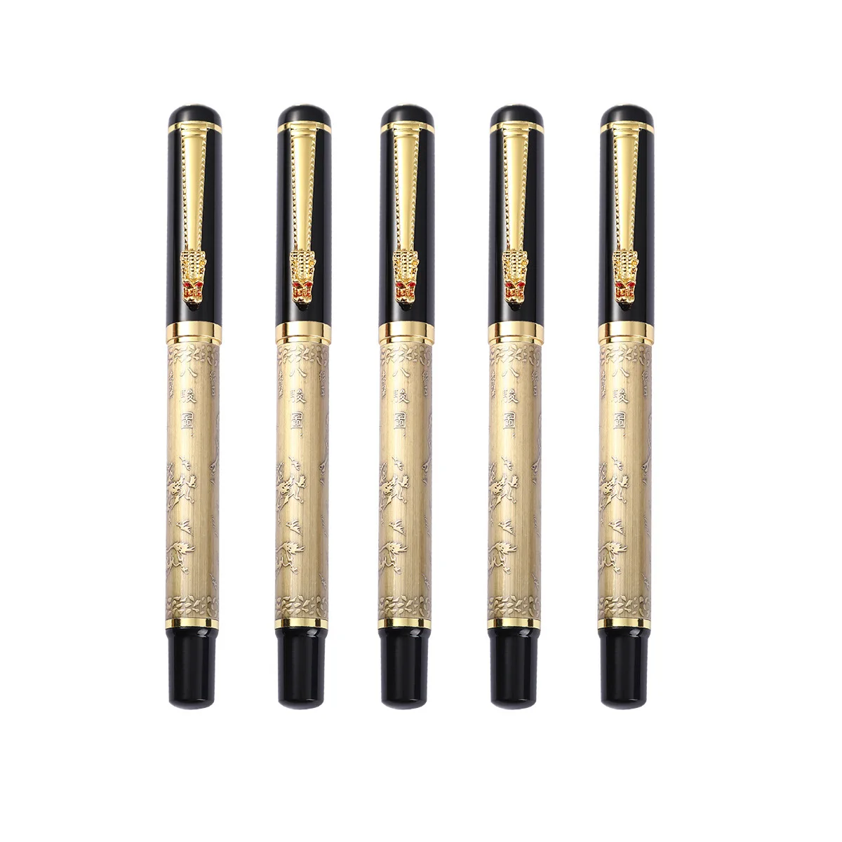 

Ручка перьевая из бронзы дракона в китайском стиле, подарок для бизнеса, металлическая ручка для подписчиков, памятная ручка для подписи на ...