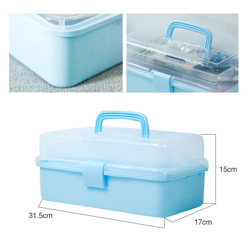 3 слоя Домашний медицинский ящик отделение для хранения Организатор 31 5*17*15 см