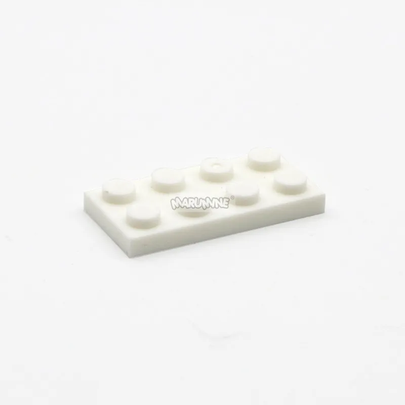 Белый MARUMINE 2x4 Dots Базовая пластина строительные блоки объемные части Creator Обучающие DIY кубики Moc совместимые все основные бренды - Цвет: Белый