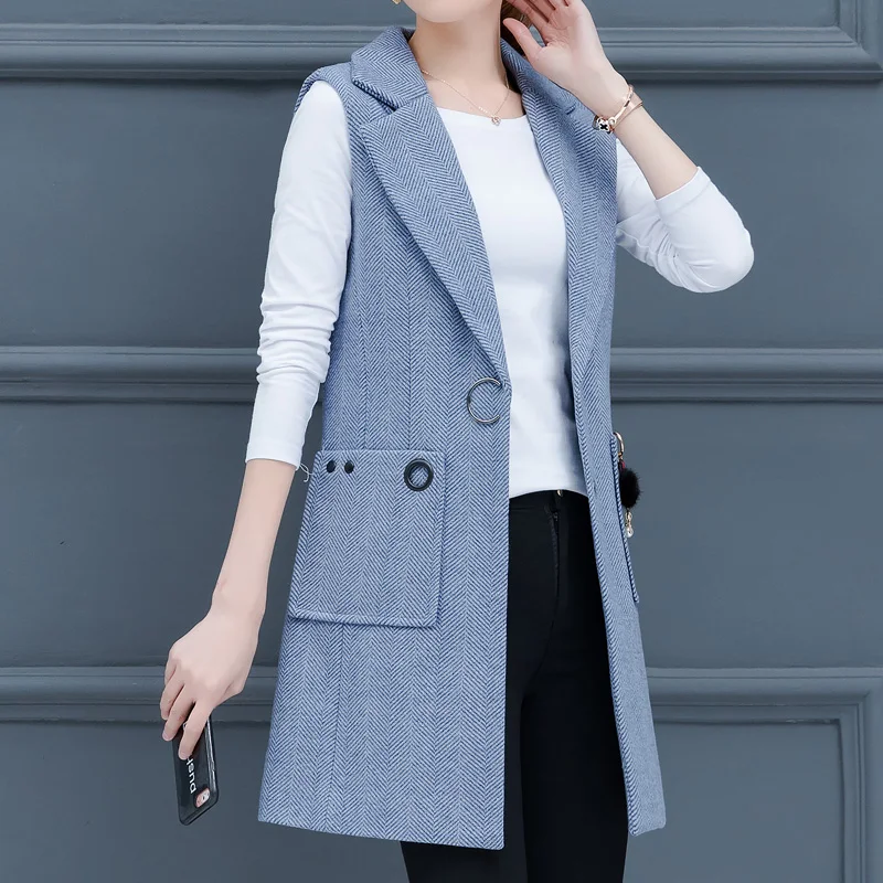 2020 от кутюр женский жилет высокого качества шерстяной пальто осень/зима женская