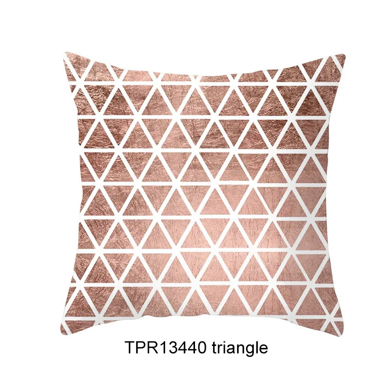 TPR13440 triangle Простой геометрический стиль декоративные наволочки кожа домашний текстильная подушка чехол кровать бросок Декоративные 45x45 см - Цвет: TPR13440 triangle
