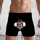 Боксеры на заказ с фототекстомименем мужские забавные персонализированные трусы хлопковое нижнее белье эластичные боксеры шорты новинка подарок для Boyfr