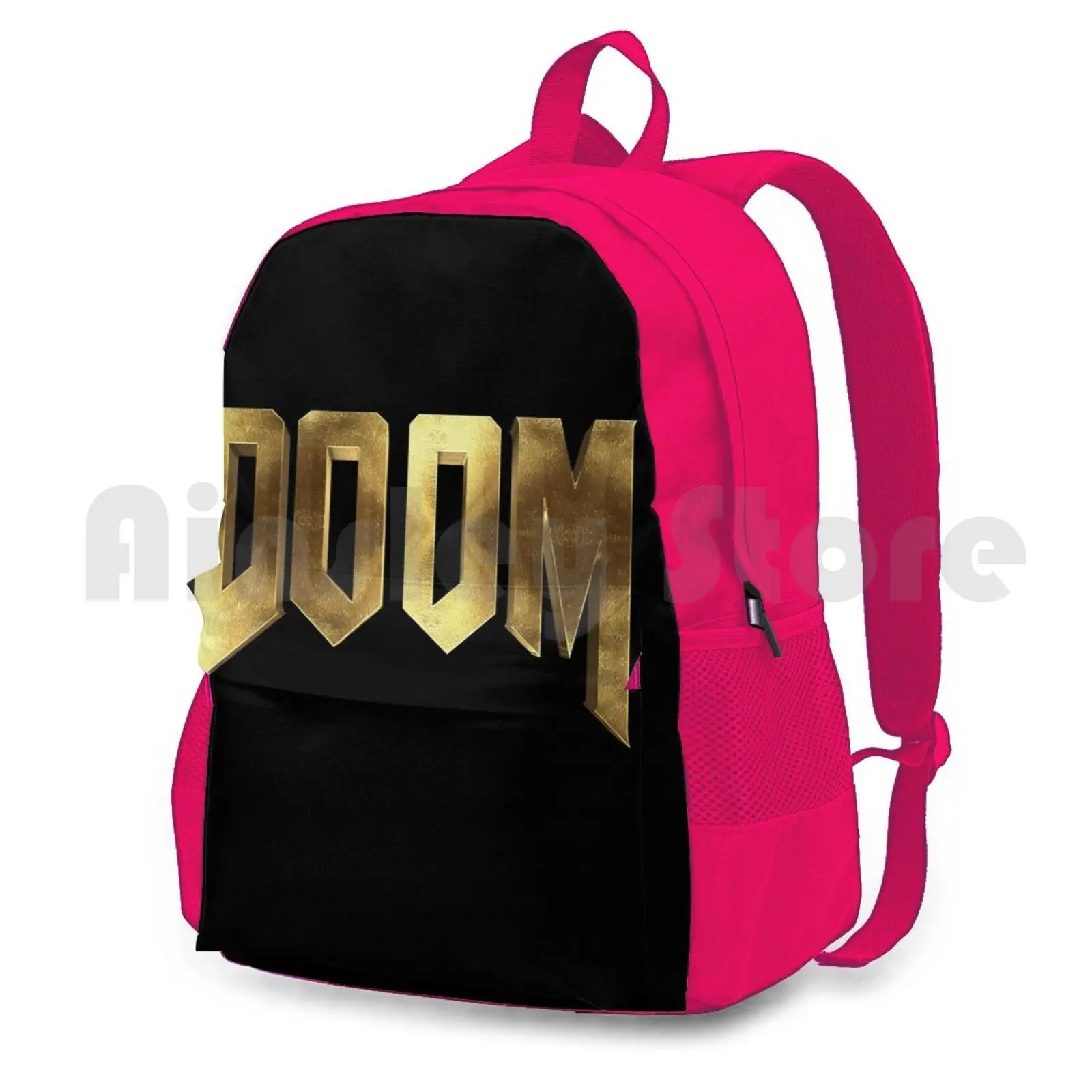 Водонепроницаемый походный 3D-Рюкзак Doom золотистый игровой ретро-рюкзак для