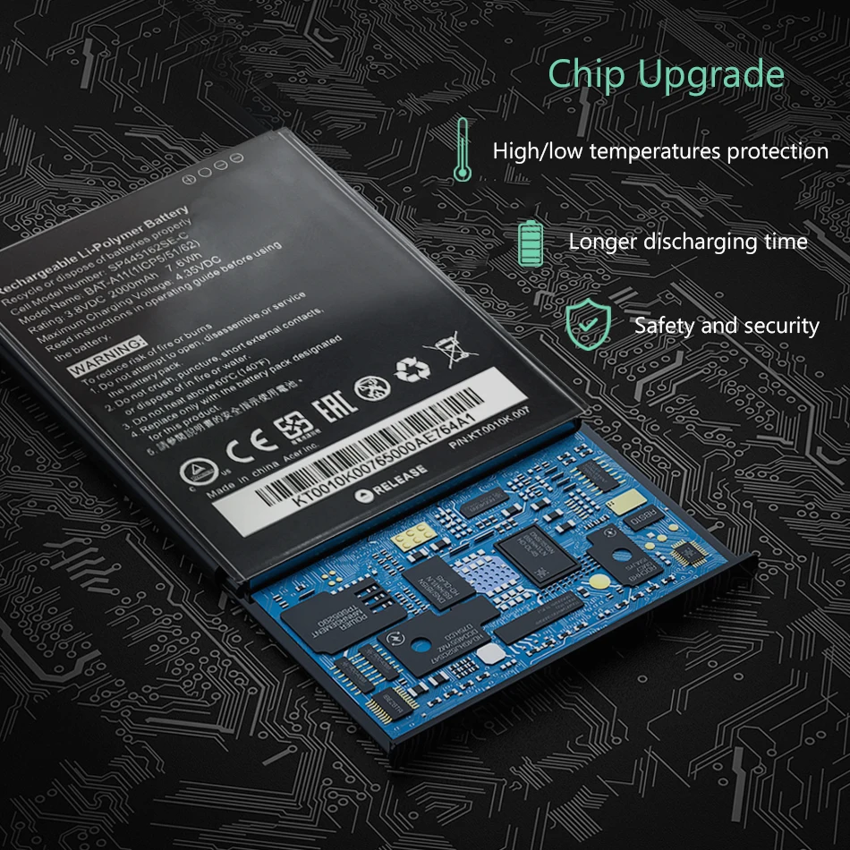 

BAT-A11 Replacement Battery For Acer Liquid Z410 T01 Z330 BAT A11 Bateria 2000mAh Tracking Number