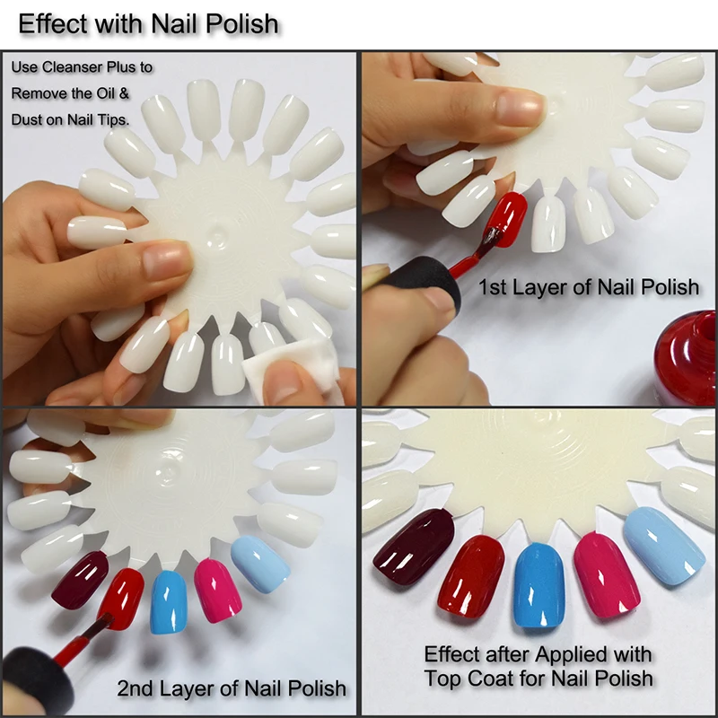 1 упаковка ложных ногтей образцы колеса для 18 цветов карты дисплей доска шаблон в