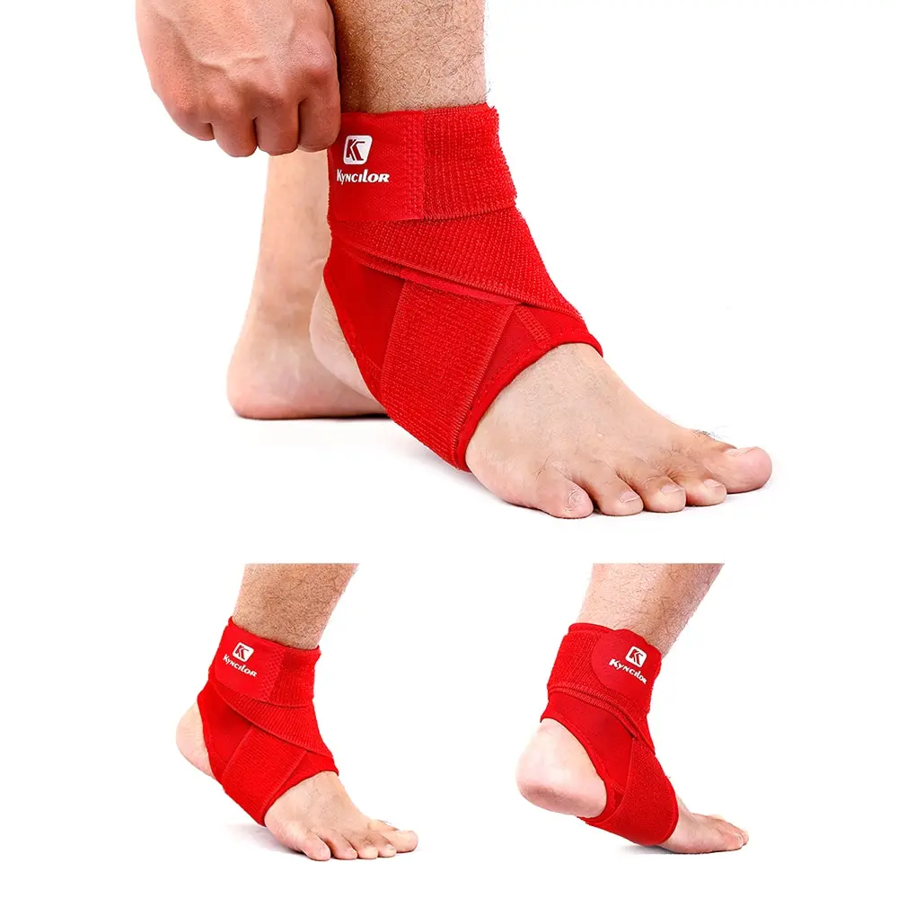 

2019 Sport Ankle Support Elastic High Protect Sports Equipment Safety Running Basketball Ankle Brace Support Red&L