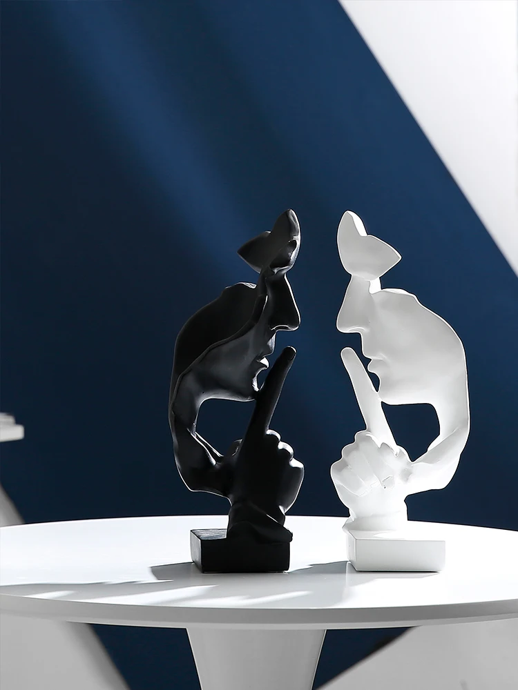 

Nordic Glamour Sculpture Modern Art Office Resin Ornaments Sculpture Industrial Garden Figuras Decorativas Room Decor DE50DX