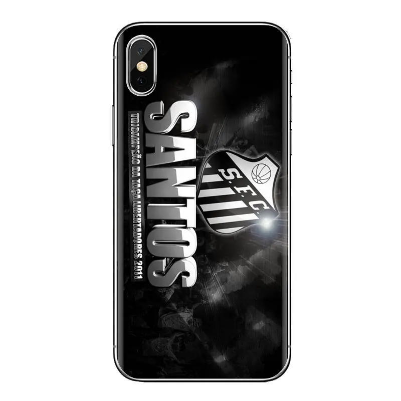 Прозрачные мягкие чехлы с логотипом футбольного клуба Santos FC для Samsung Galaxy A3 A5 A7 A9 A8