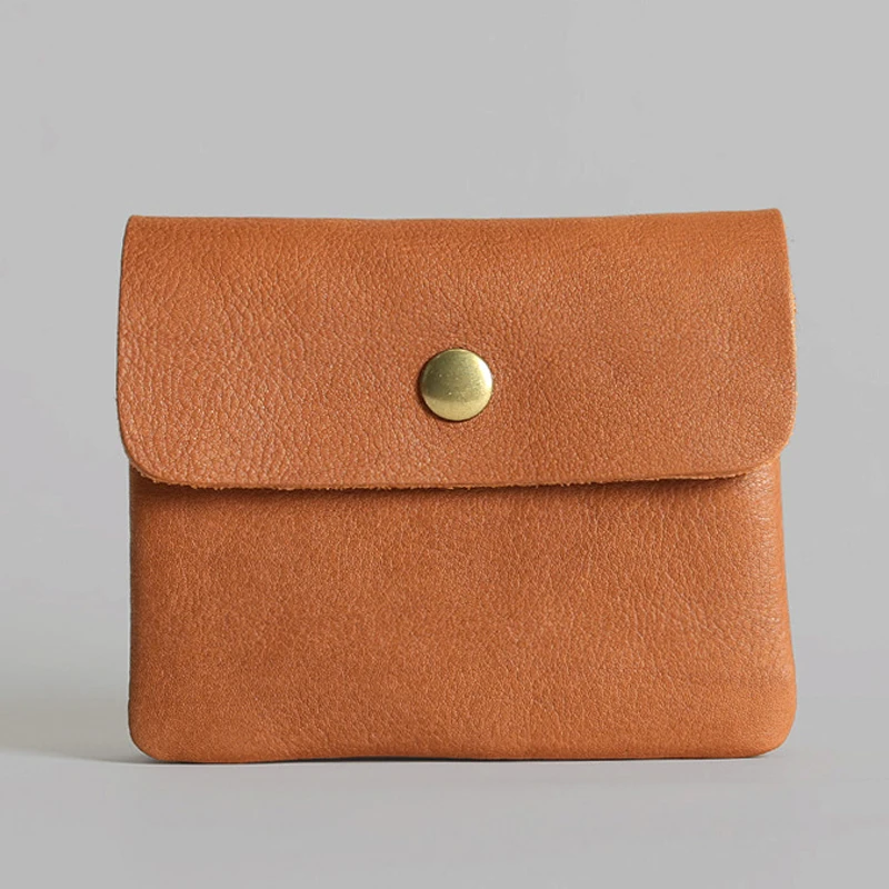 

Handmade men's wallet short leather small wallet female first layer cowhide coin purse mini coin purses