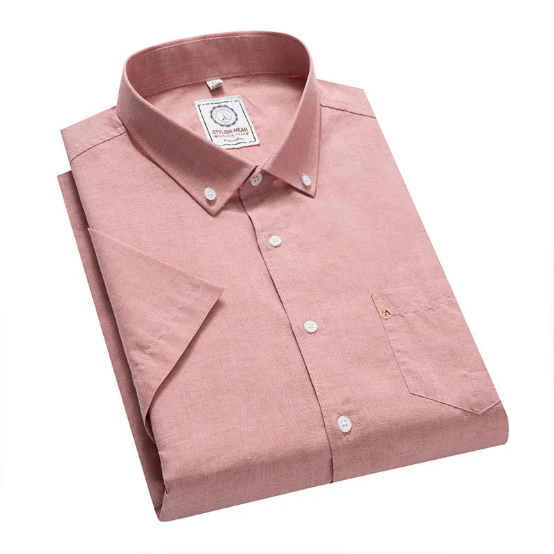 

Fat linen short sleeve shirt men's fatter big size cotton hemp half sleeve casual work shirt