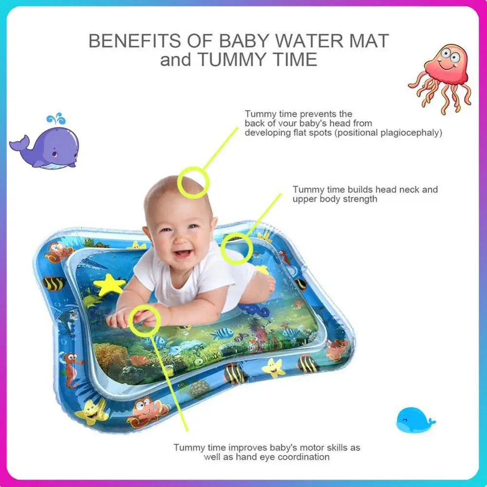 Детский водный игровой коврик надувной ПВХ для малышей живота центр активного