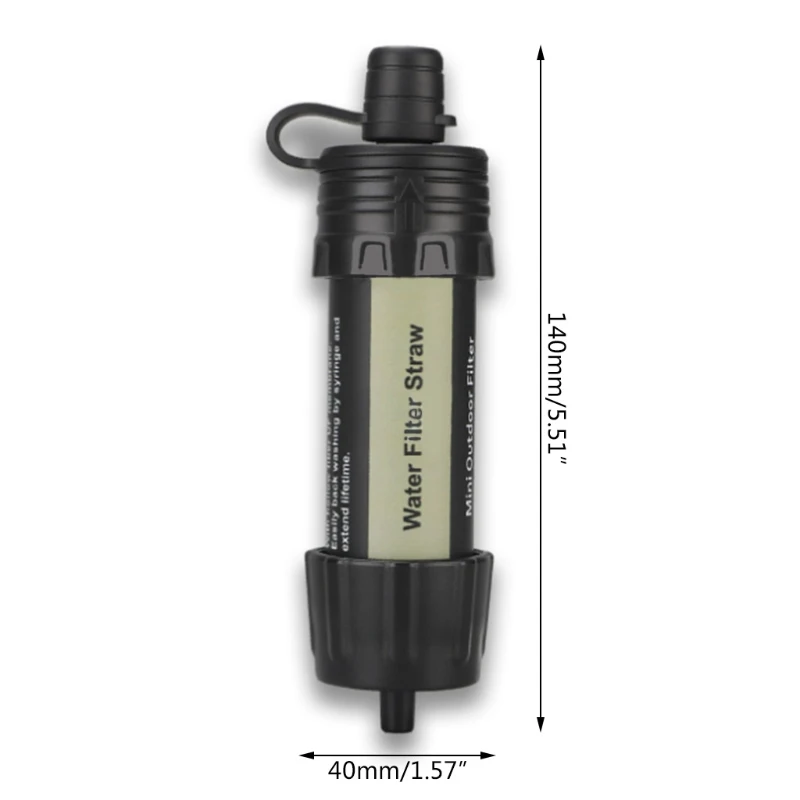 

Portable Water Filter Straw Personal Camping Filtration System Gear for Hiking Camping Travel/Emergency Preparedness