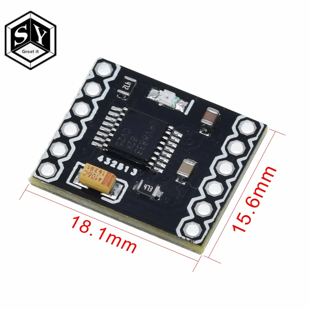 1 шт. Great IT DRV8833 2 канальная плата модуля драйвера двигателя постоянного тока 5 А 3 в