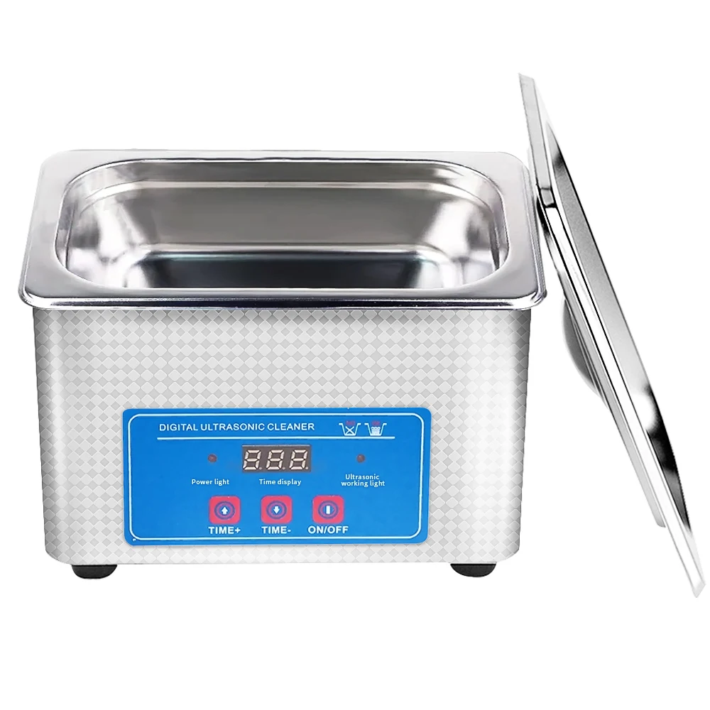 Цифровой ультразвуковой очиститель для ванны 0 8 л 35 Вт нержавеющая емкость